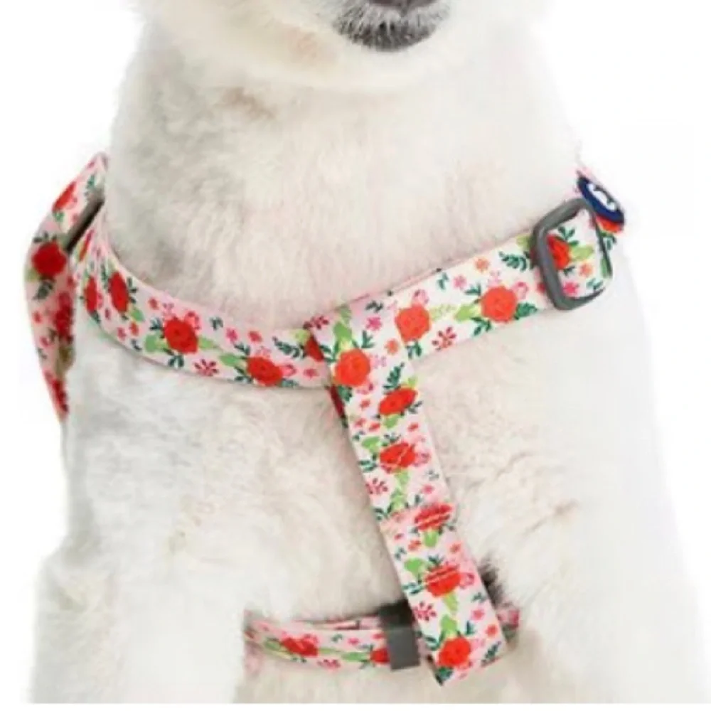 NWT Blueberry Pet floral step in harness L